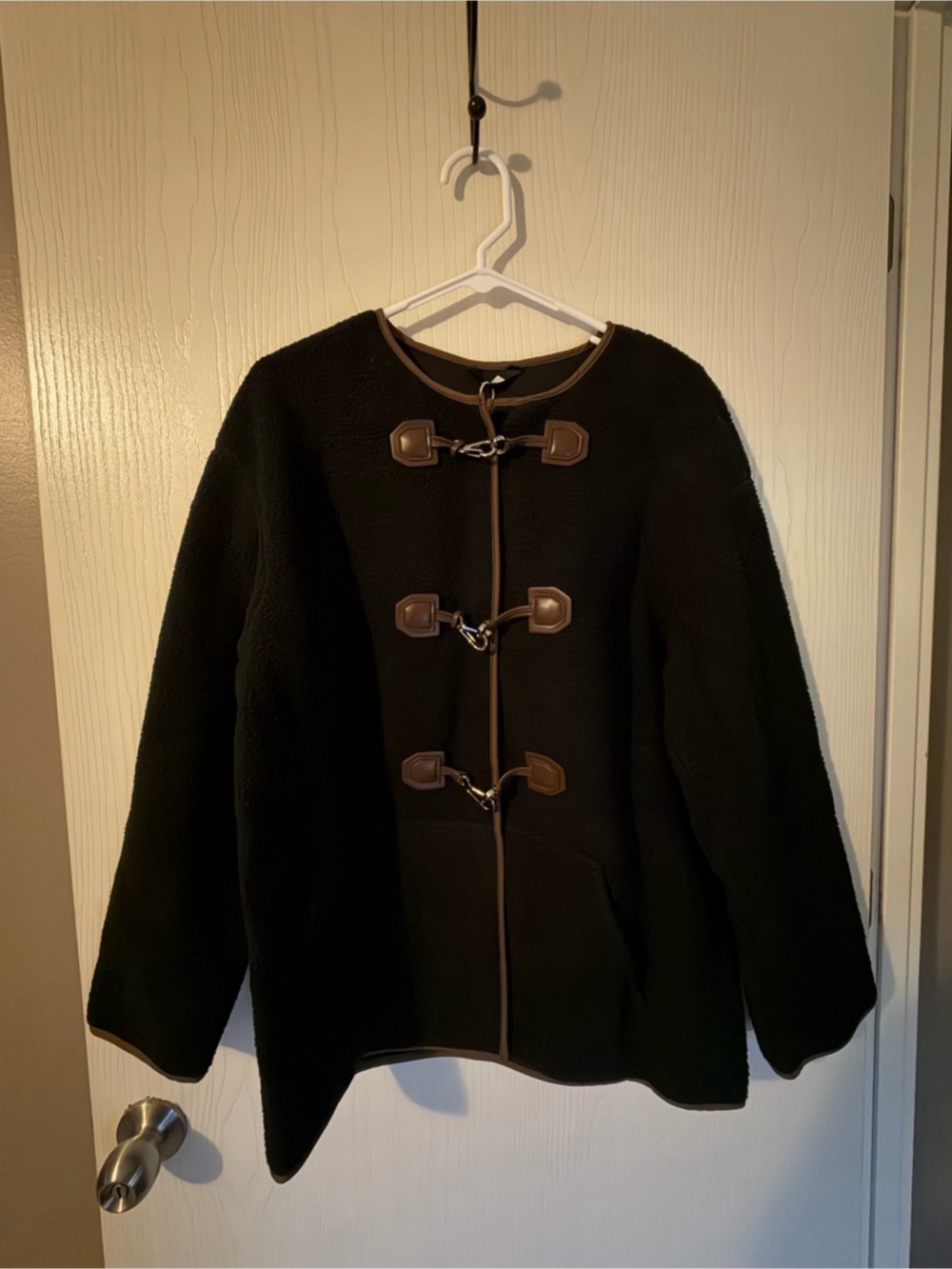 Dokotoo Womens Long Sleeve Faux Shearling Oversized Sherpa Jacket Size Medium NW